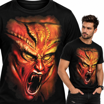 KOSZULKA HORROR DEMON CZARNY